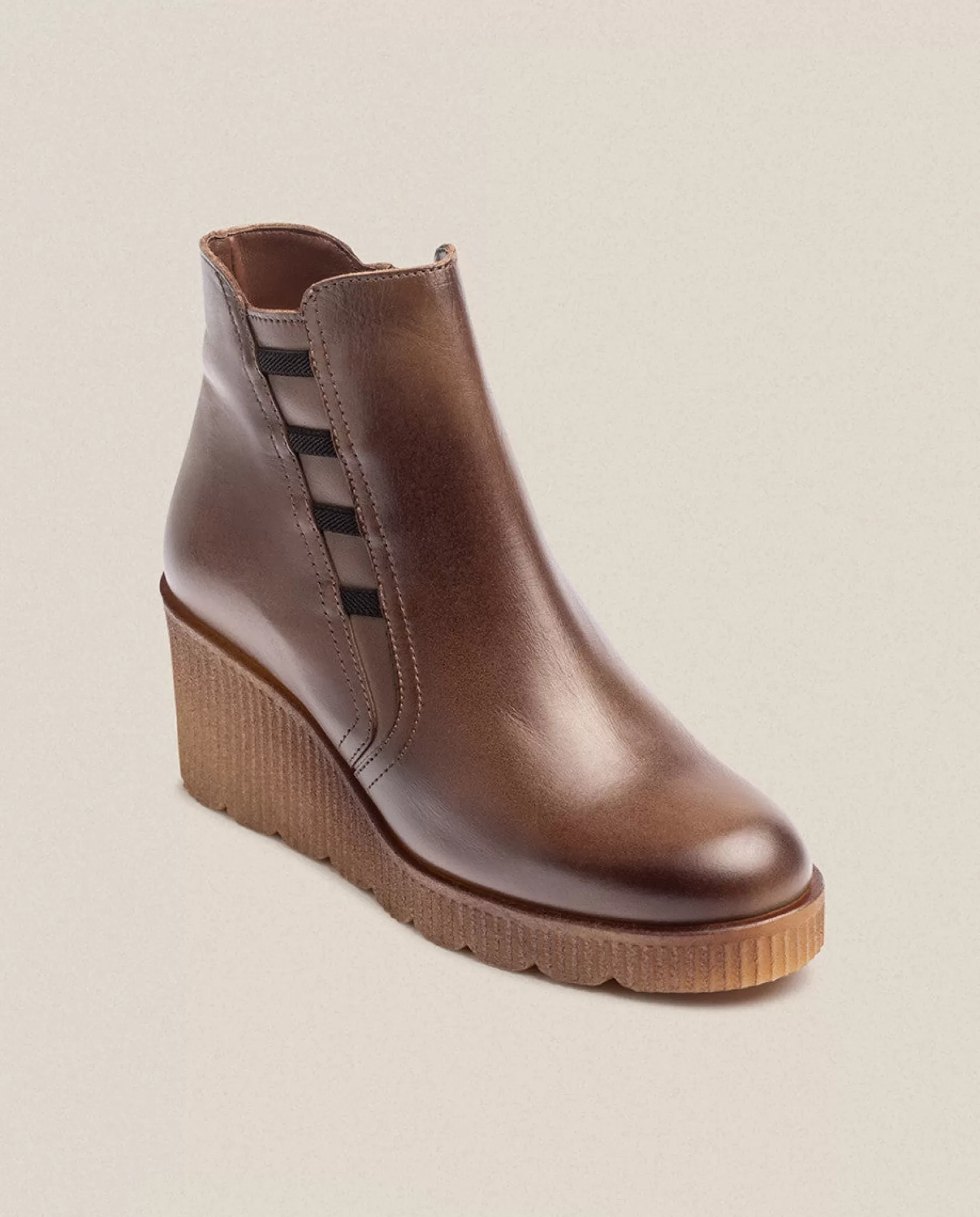 Yokono Bottines | Bottine à Talon Compensée MADONA-006 Marron