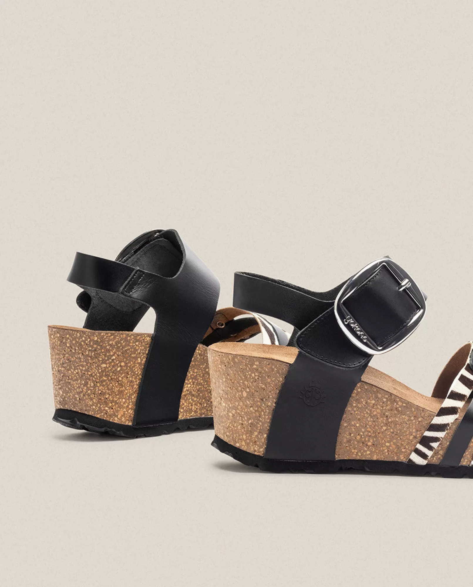 Yokono Sandales À Semelles Compensées | Wedge Sandal BARI 304 Black